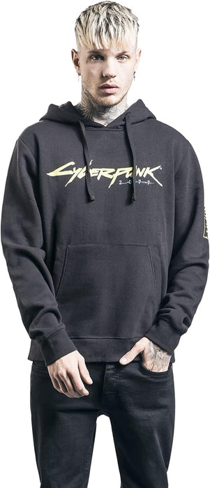 JINX Cyberpunk 2077 Laser Logo Men's Pullover Hoodie (Lite Edition) S Black