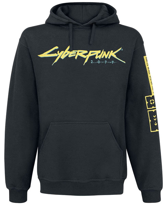 JINX Cyberpunk 2077 Laser Logo Men's Pullover Hoodie (Lite Edition) S Black