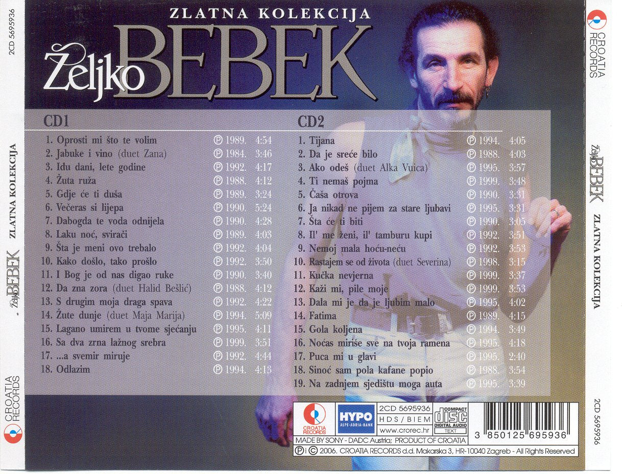 ZELJKO BEBEK - Zlatna kolekcija (2 CD