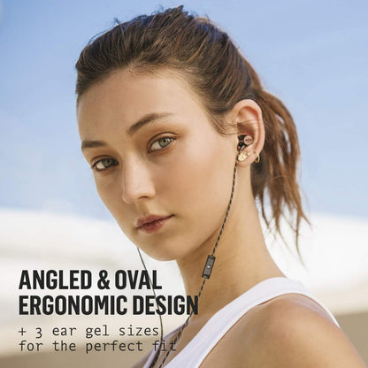 House of Marley Uplift 2.0 - Noise Isolating In-Ear Headphones/Earphones, 9mm Drivers, Hands-Free Calling In-Line Mic, 1 Button Control, Includes Earbuds in 3 sizes