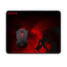 Redragon M601-WL-BA Wireless Gaming Mouse and Mouse Pad Combo, Ergonomic MMO 6 Button Mouse, 2400 DPI, Red LED Backlit & Large Mouse Pad for Windows PC Gamer (Black Wireless Mouse & Mousepad Set