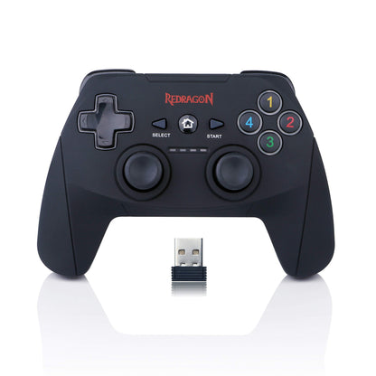 Redragon G808 Harrow Wireless Controller for PC/PS3 with Internal Battery, Wireless Gamepad Controller Joystick with Vibration Compatible with Xinput/Dinput