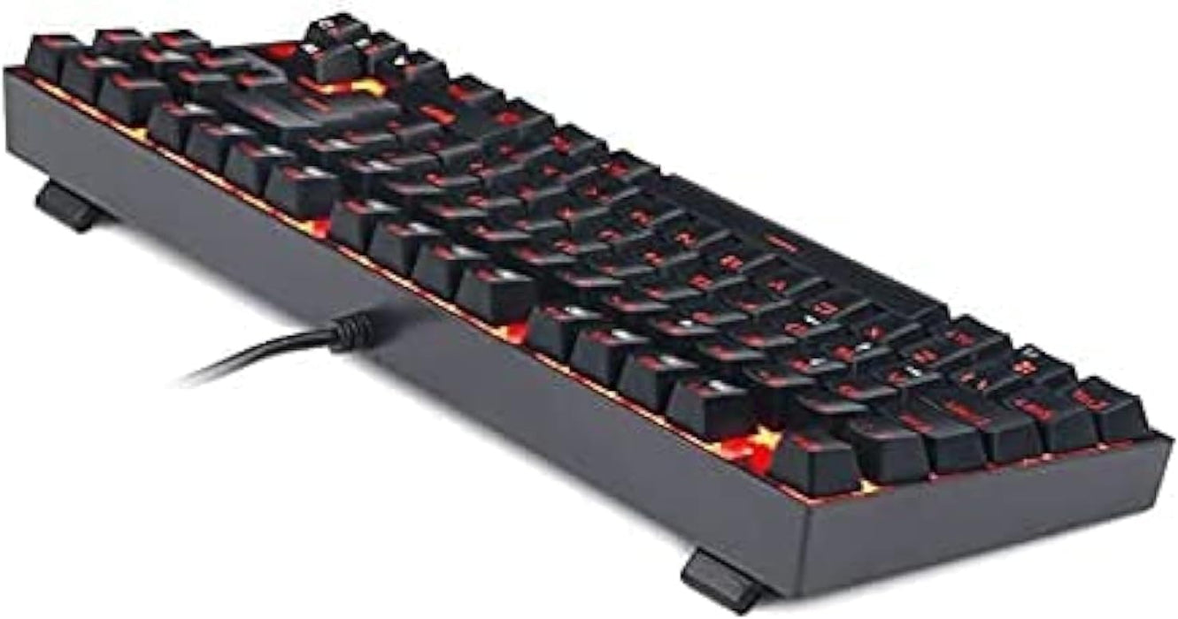 Redragon K552-2 87 Keys 60% Small TKL Mechanical Gaming Keyboard (Black Red LED Backlit