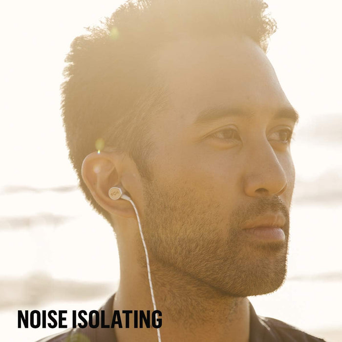 House of Marley Uplift 2.0 - Noise Isolating In-Ear Headphones/Earphones, 9mm Drivers, Hands-Free Calling In-Line Mic, 1 Button Control, Includes Earbuds in 3 sizes