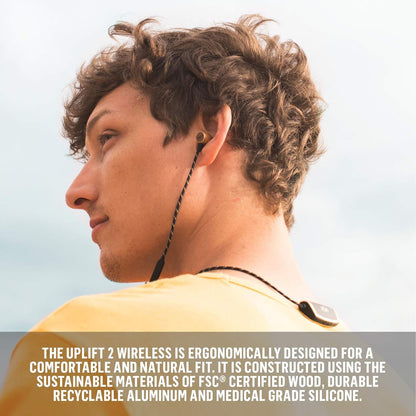 House of Marley Uplift 2 Wireless - Bluetooth In-Ear Headphones / Noise Isolating Earphones, Hands-Free Calling In-Line Mic, 3 Button Controls, Ergonomic Design for Perfect Fit –
