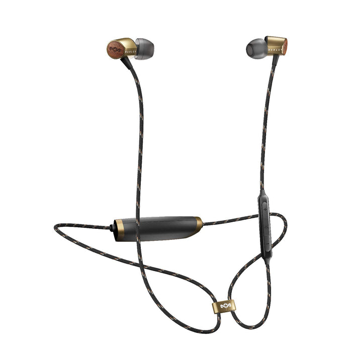House of Marley Uplift 2 Wireless - Bluetooth In-Ear Headphones / Noise Isolating Earphones, Hands-Free Calling In-Line Mic, 3 Button Controls, Ergonomic Design for Perfect Fit –