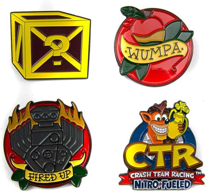 Crash Team Racing Toolbox Pin Badge Set Black