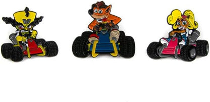 Crash Team Racing Toolbox Pin Badge Set Black