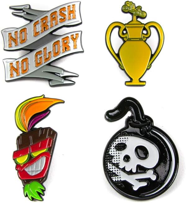 Crash Team Racing Toolbox Pin Badge Set Black