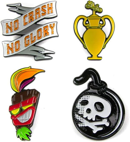 Crash Team Racing Toolbox Pin Badge Set Black
