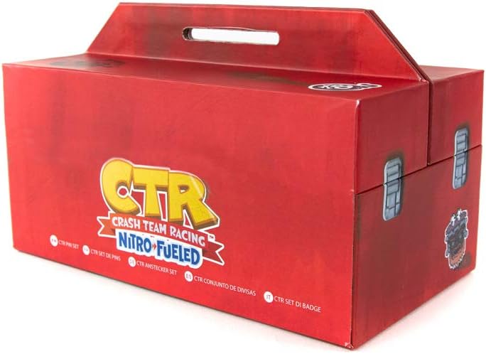 Crash Team Racing Toolbox Pin Badge Set Black