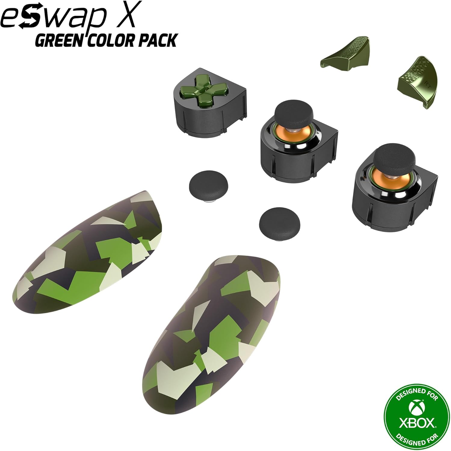 Thrustmaster ESWAP X Green Color Pack - Pack of 7 Green Camo Modules for ESWAP X Controller
