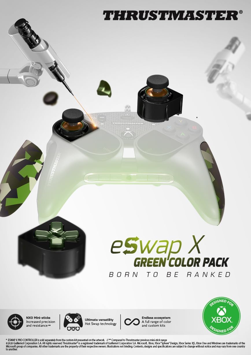 Thrustmaster ESWAP X Green Color Pack - Pack of 7 Green Camo Modules for ESWAP X Controller