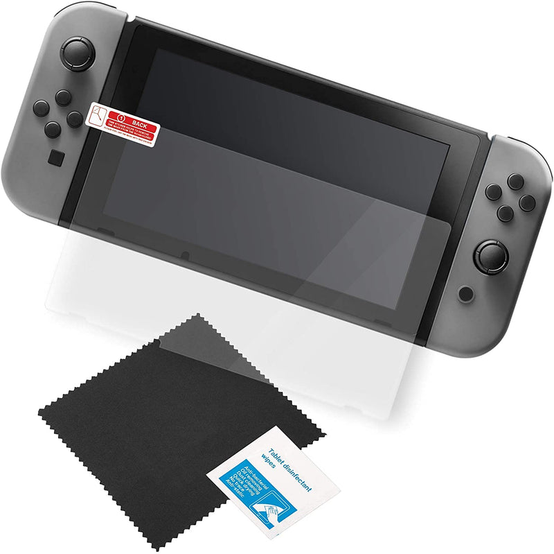 Gioteck - Tempered glass screen protector for Nintendo Switch - Tempered glass screen protector for switch - Anti-fingerprint - 9H scratch resistant - Easy to install - 99% transparent