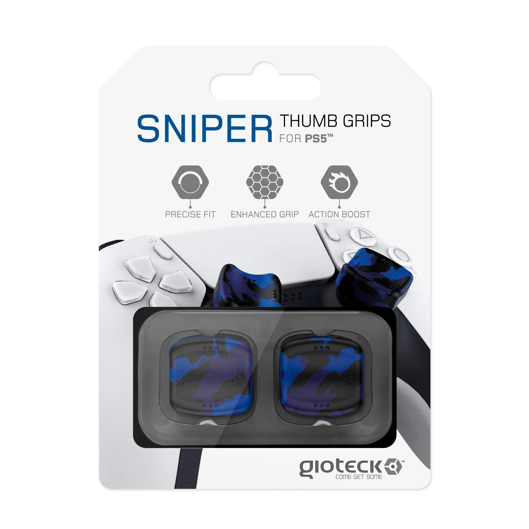 Gioteck Thumb Grips PS5 Joystick - Blue and Black black/blue