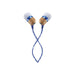 House of Marley Jamaica Cuffie In Ear, Auricolari con Filo, Microfono Incorporato, Isolamento Acustico, Cuscinetto da 9.2 mm, 2 Misure in Silicone, Cavi Antigroviglio, Materiale Riciclato, Denim