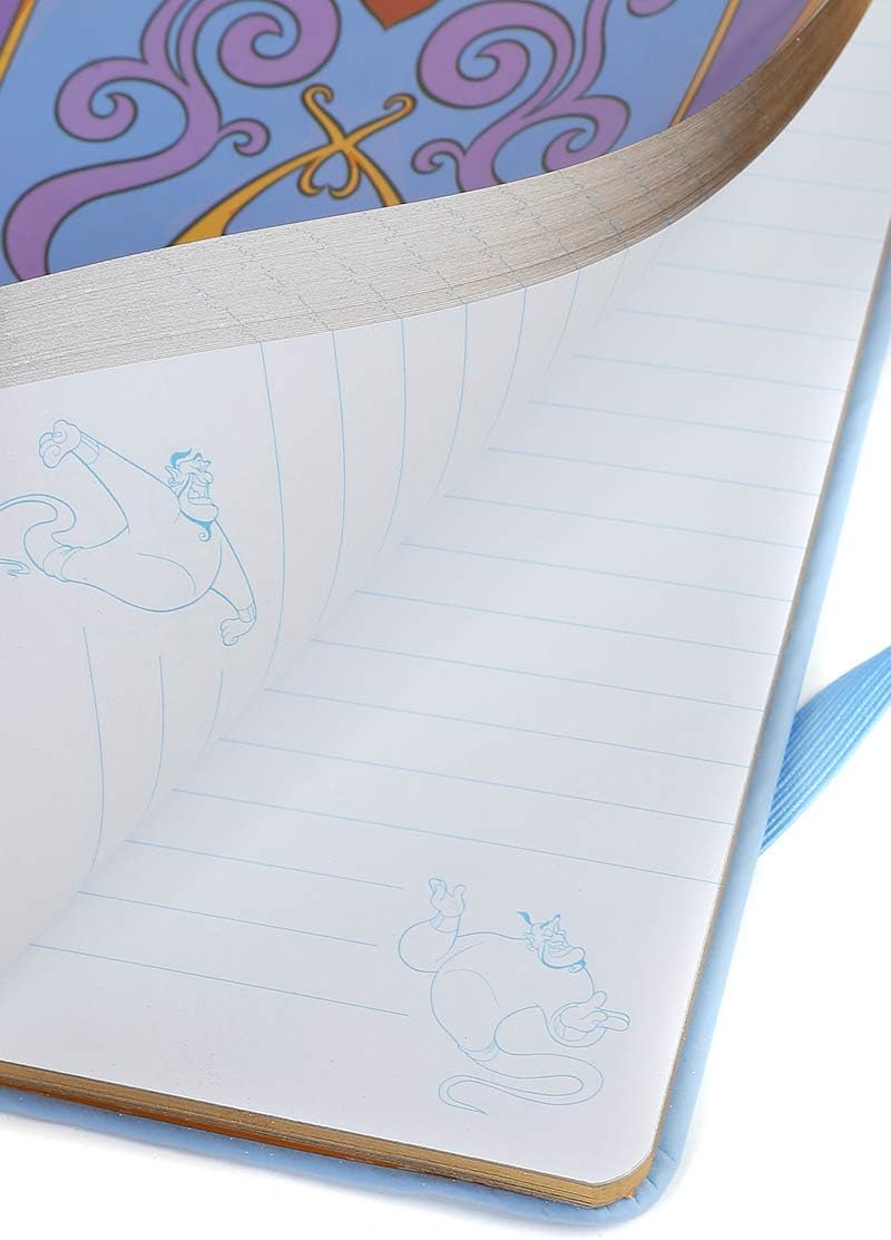 Disney Aladdin (Write Wishes Here) A5 Premium Notebook, Blauw/Zwart/Wit