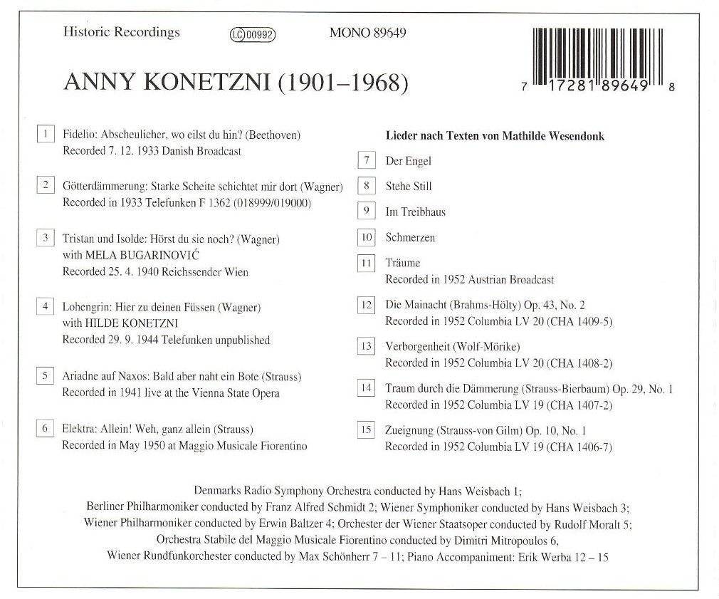 Lebendige Vergangenheit - Anny Konetzni