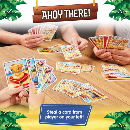 TOMY Ahoy There! Juego de Cartas, una Familia de ritmo rápido, Juego de Cartas de acción para niños y niñas, Juegos de Mesa de Cartas a Partir de 6, 7, 8, 9, años en adelante