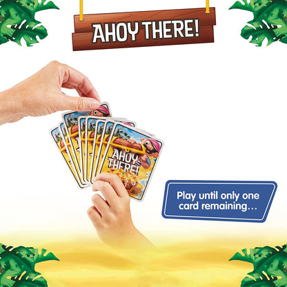 TOMY Ahoy There! Juego de Cartas, una Familia de ritmo rápido, Juego de Cartas de acción para niños y niñas, Juegos de Mesa de Cartas a Partir de 6, 7, 8, 9, años en adelante
