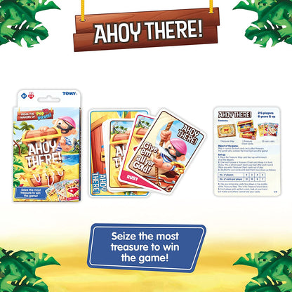 TOMY Ahoy There! Juego de Cartas, una Familia de ritmo rápido, Juego de Cartas de acción para niños y niñas, Juegos de Mesa de Cartas a Partir de 6, 7, 8, 9, años en adelante