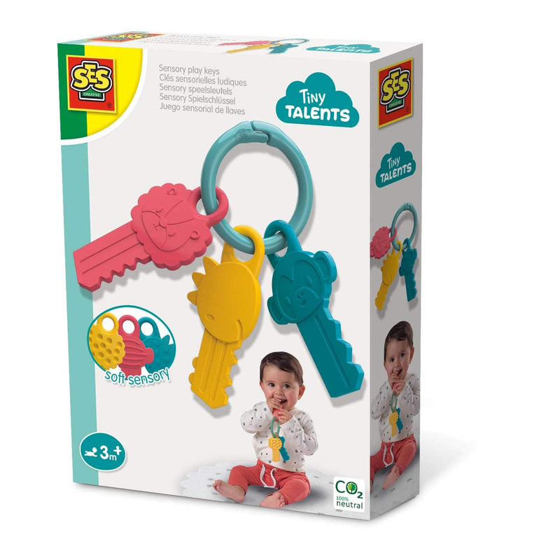 SES Creative 13115 Sensory Play Keys, Diverse Farben, One Size
