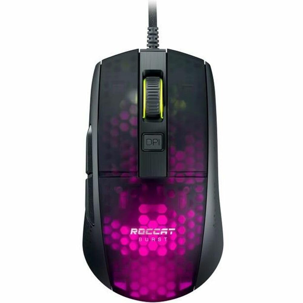 Roccat Burst Pro - Extreme Lightweight Optical Pro Gaming Mouse (high precision, optical Owl-Eye sensor (100 to 16,000 dpi), RGB AIMO LED lighting, only 68g, designed in Germany), black ROC-11-745