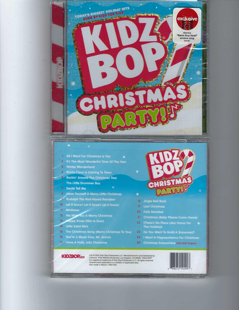 KIDZ BOP CHRISTMAS PARTY! bonus "SANTA STOP HERE" window cling