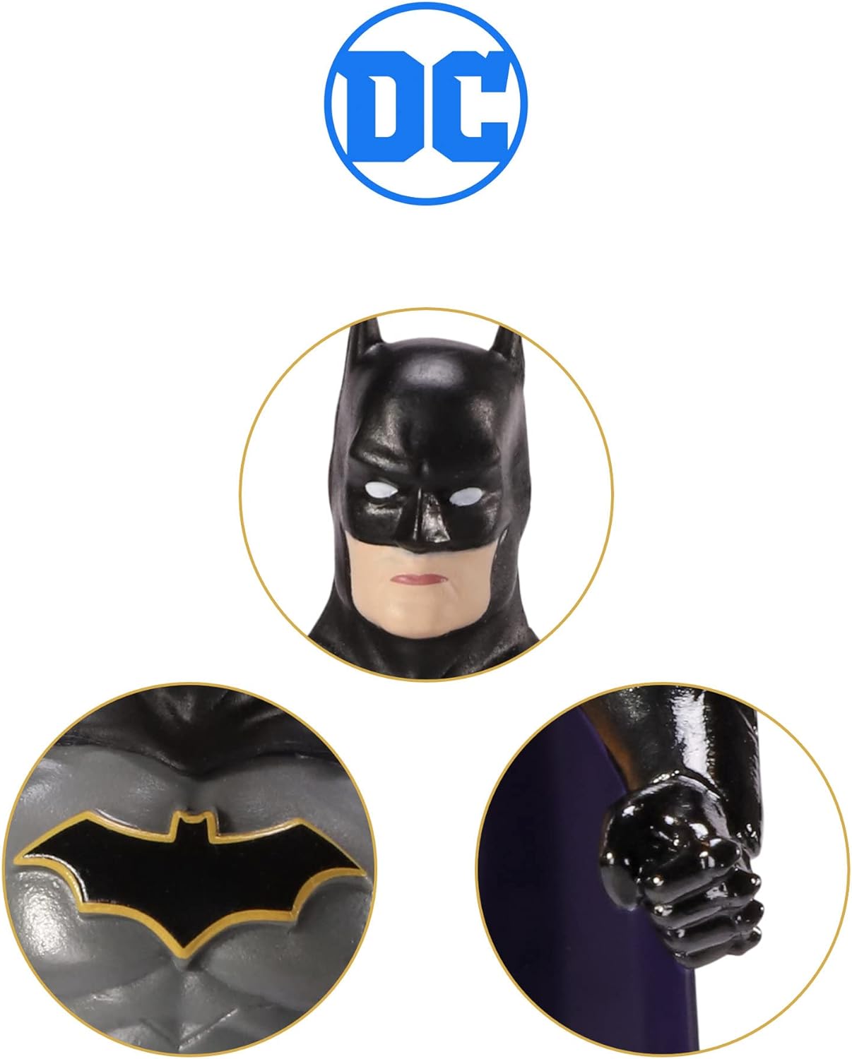 The Noble Collection DC Comics Mini Bendyfigs Batman - 5.5in (14cm) Noble Toys Miniature Bendable Figure Posable Doll Figures