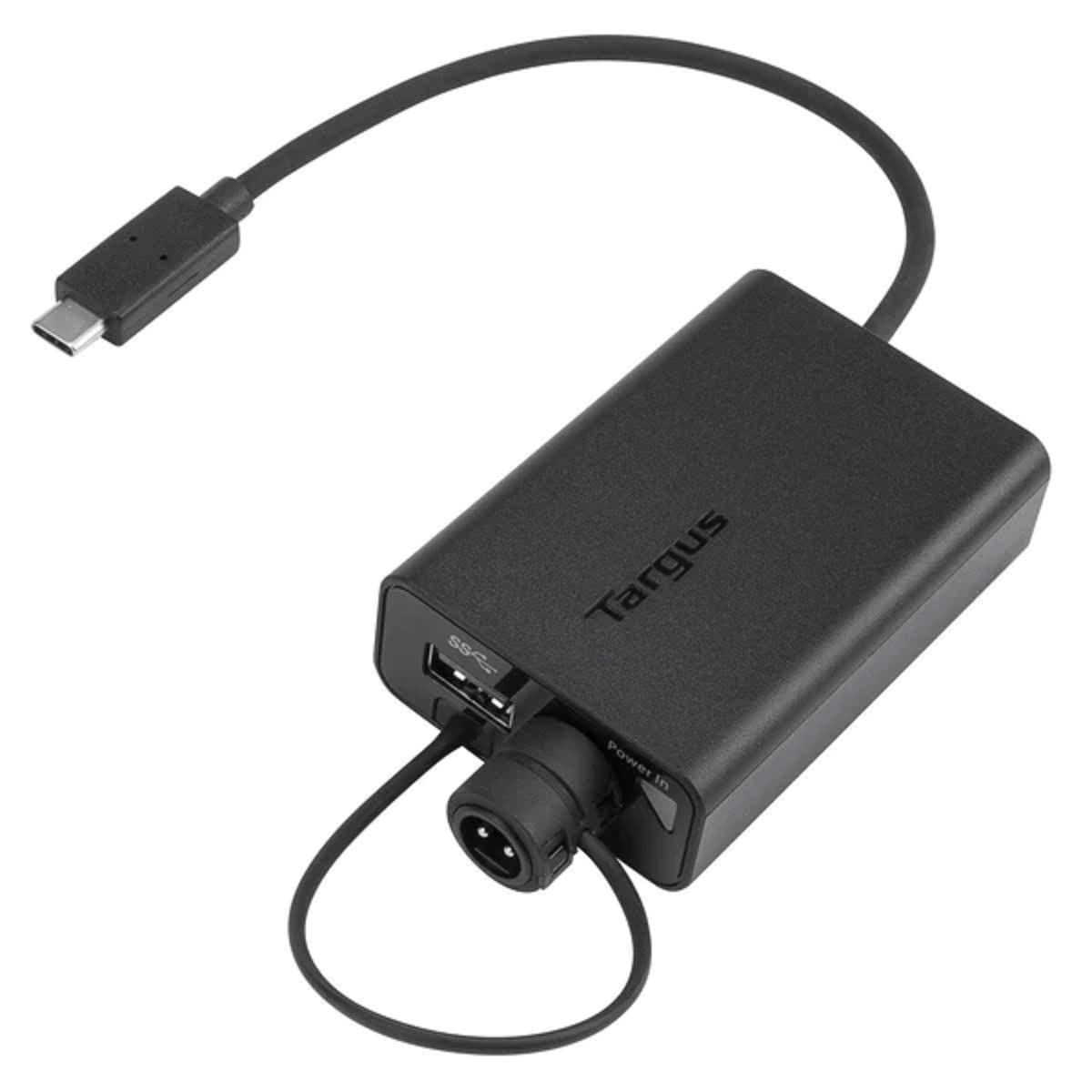 Targus ACA47GLZ Adaptador multiplexor USB-C Compatible con portátiles USB-C Tamaño Compacto para facilitar el Transporte - Negro
