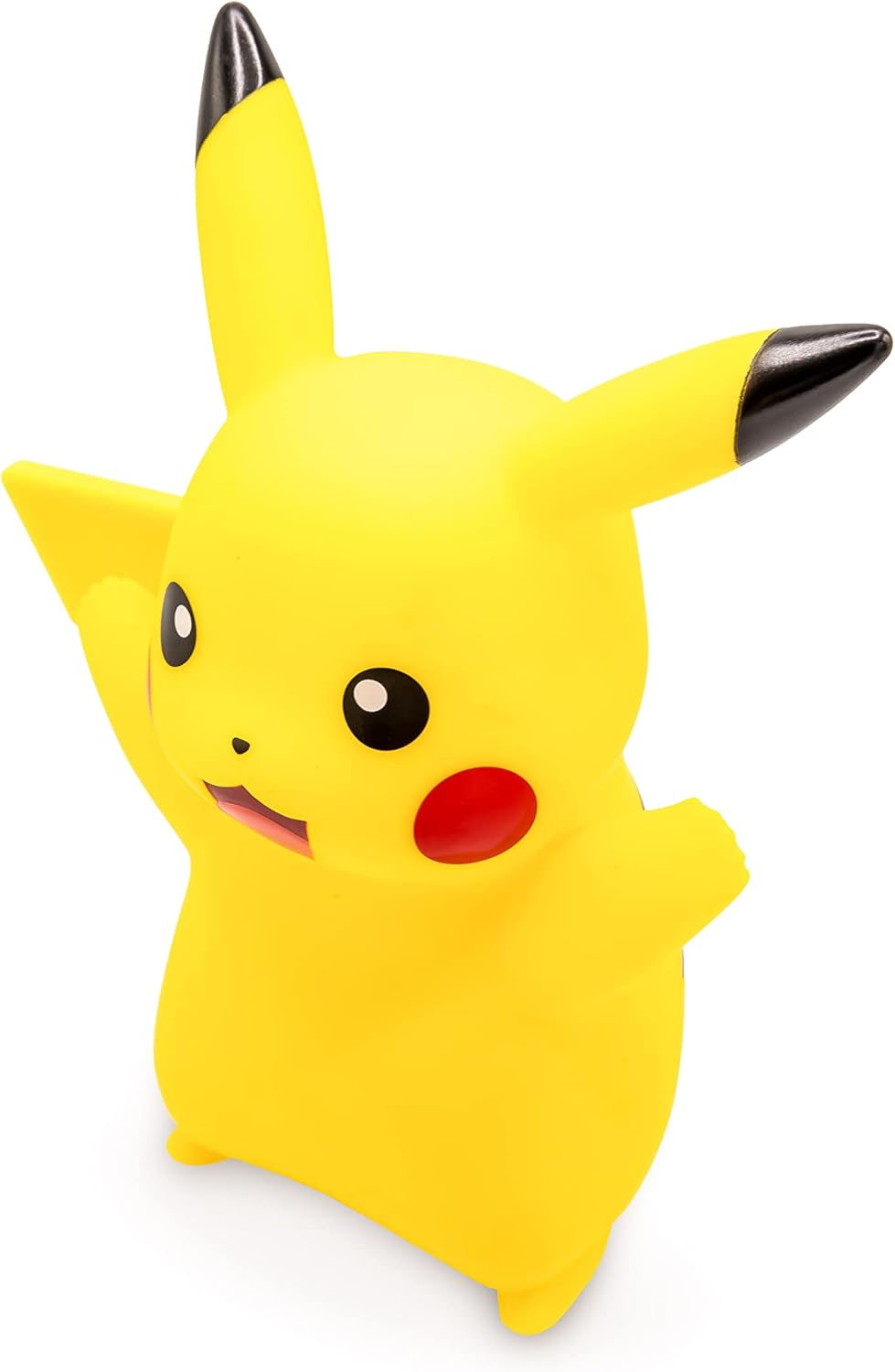 TEKNOFUN Pokémon Happy Pikachu Light-Up Figurine 24cm, Yellow, Plastic, Official Pokémon Merchandise, Pokémon Pikachu Light-Up Figurine, Lights Up When Turned On, Requires 3 x AAA Batteries