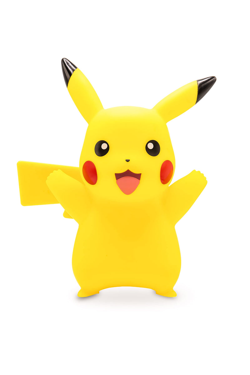 TEKNOFUN Pokémon Happy Pikachu Light-Up Figurine 24cm, Yellow, Plastic, Official Pokémon Merchandise, Pokémon Pikachu Light-Up Figurine, Lights Up When Turned On, Requires 3 x AAA Batteries