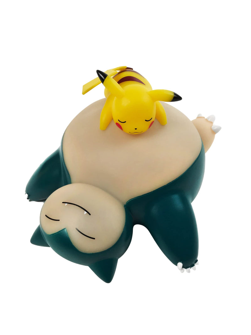 Teknofun - Officiële Pokemon-licentie - 25 cm verlicht beeldje Snorlax en slapende PIKACHU - Inclusief 3 verlichtingsmodi - 3x AAA (niet inbegrepen) Niet inbegrepen of USB-kabel inbegrepen - 811408