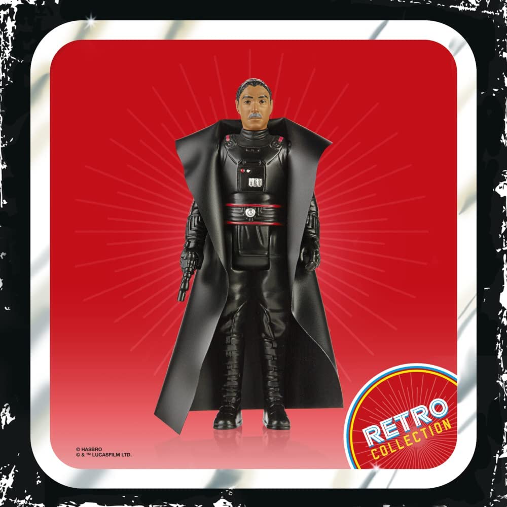 Star Wars Retro Collection Moff Gideon Toy 9.5-Cm-Scale The Mandalorian Action Figure with Accessories, Toys for Kids Ages 4 and Up
