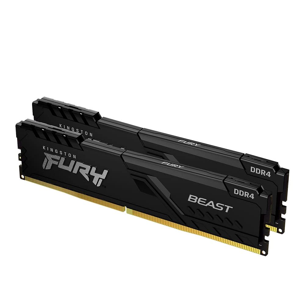 Kingston FURY Beast 16GB (2x8GB) 3200MHz DDR4 CL16 Desktop Memory Kit of 2 KF432C16BBK2/16