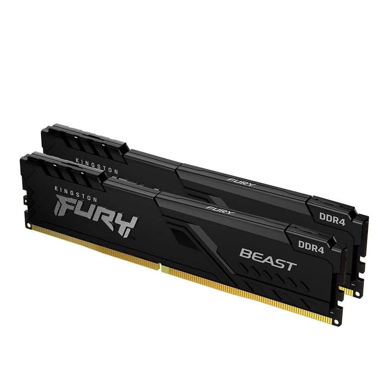 Kingston FURY Beast 16GB (2x8GB) 3200MHz DDR4 CL16 Desktop Memory Kit of 2 KF432C16BBK2/16