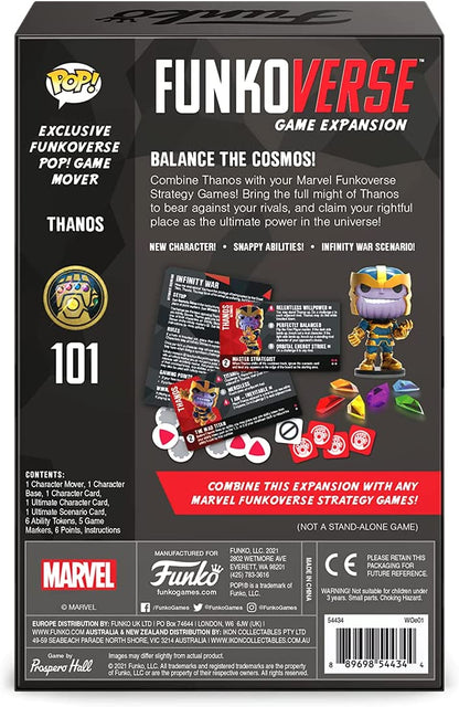 FUNKO GAMES- Funkoverse: Marvel Thanos Expansion Pack (1 Exclusive Funko Pop Figures) Other Various Juego de Mesa, Multicolor, Talla única (54434