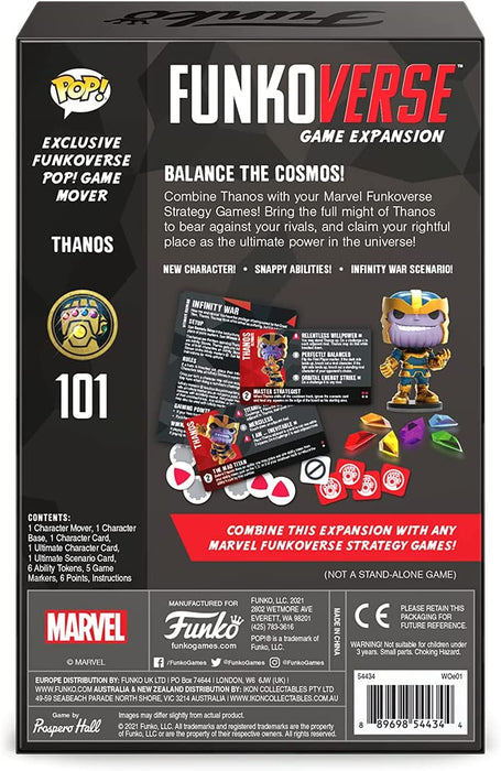 FUNKO GAMES- Funkoverse: Marvel Thanos Expansion Pack (1 Exclusive Funko Pop Figures) Other Various Juego de Mesa, Multicolor, Talla única (54434