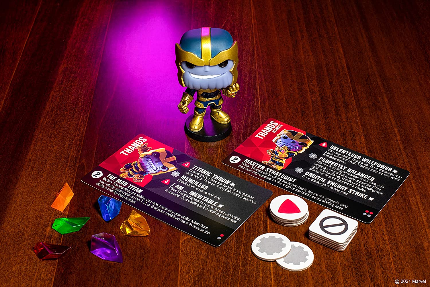 FUNKO GAMES- Funkoverse: Marvel Thanos Expansion Pack (1 Exclusive Funko Pop Figures) Other Various Juego de Mesa, Multicolor, Talla única (54434