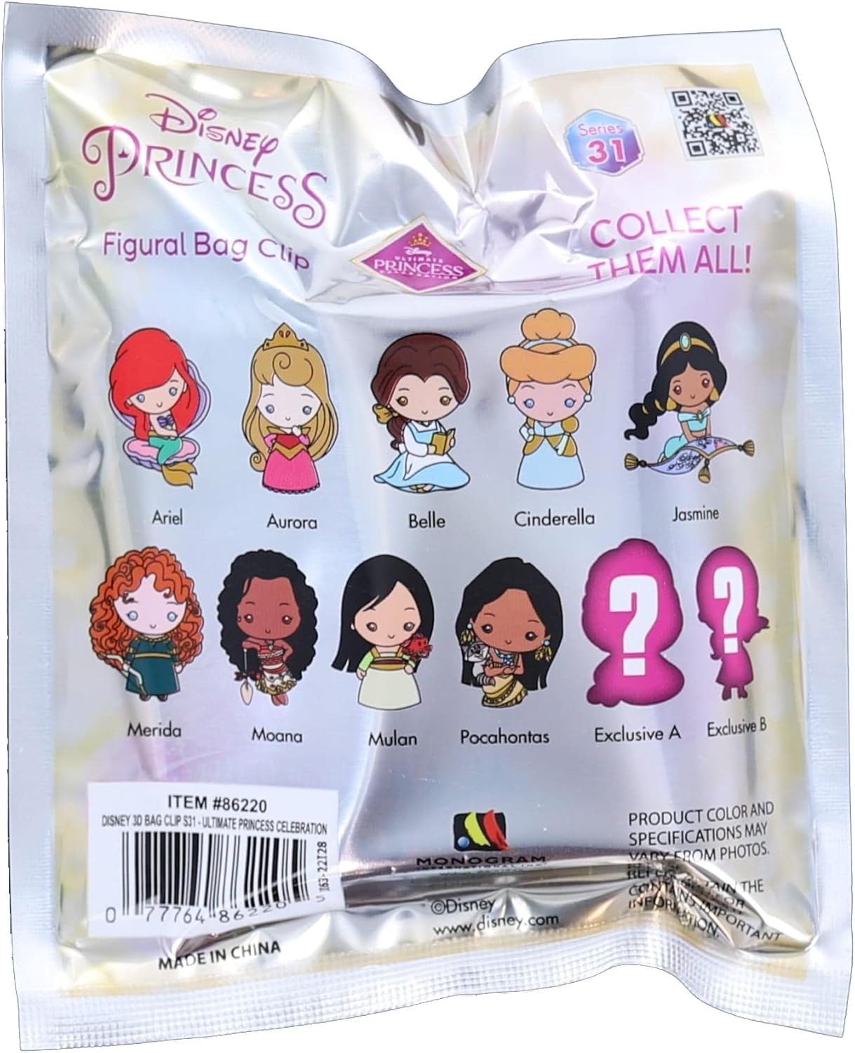 Disney Ultimate Princess Celebration Blind Bags (One Random Bag Clip Per Purchase