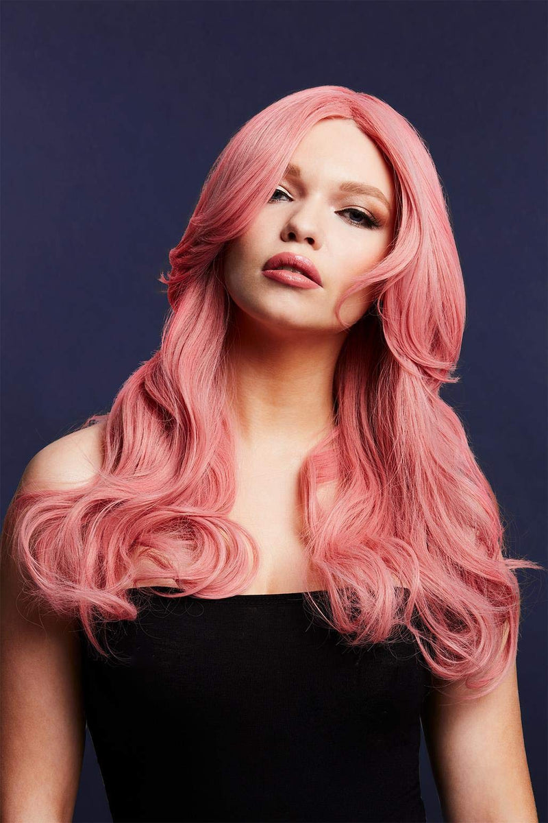 Smiffys Fever Nicole Wig, True Blend, Ash Pink