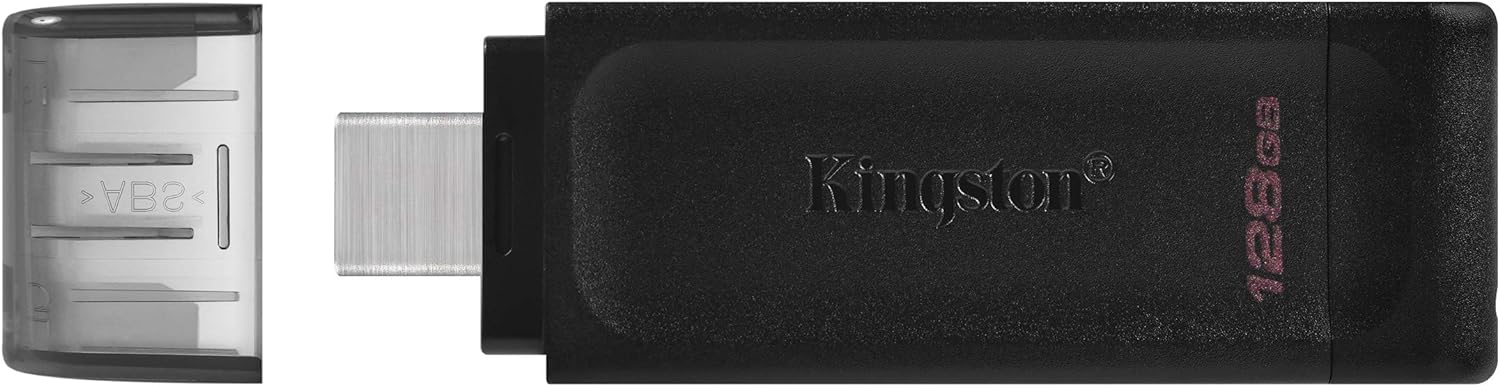 Kingston DataTraveler 70 - DT70/128GB Unidad Flash USB-C, Negro