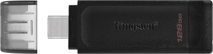 Kingston DataTraveler 70 - DT70/128GB Unidad Flash USB-C, Negro