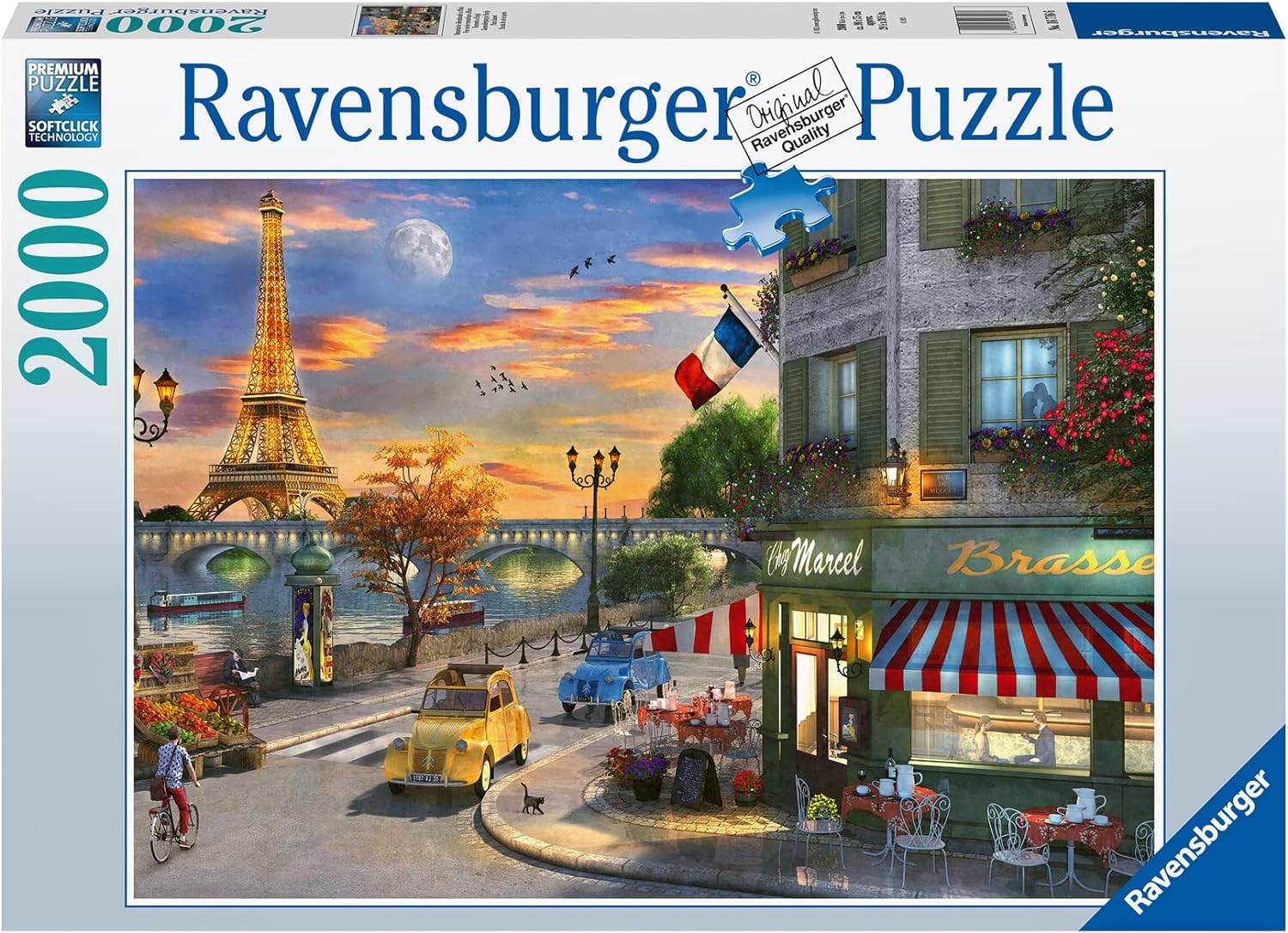Ravensburger Paris Sunset 2000 Piece Jigsaw Puzzles for Adults & Kids Age 12 Years Up - France