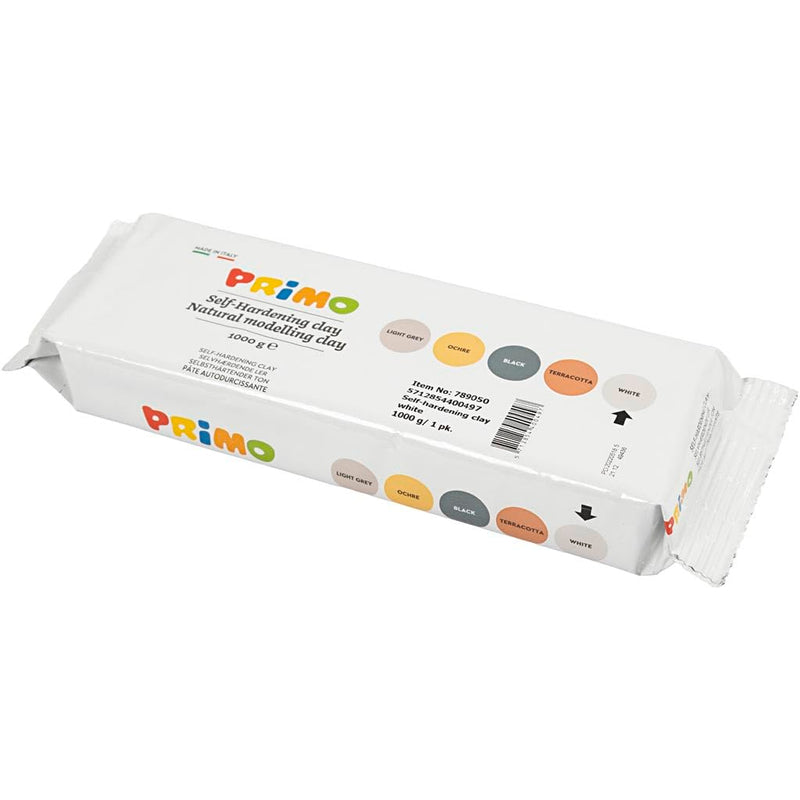 Creativ Company Argilla autoindurente, Bianco, 1 kg