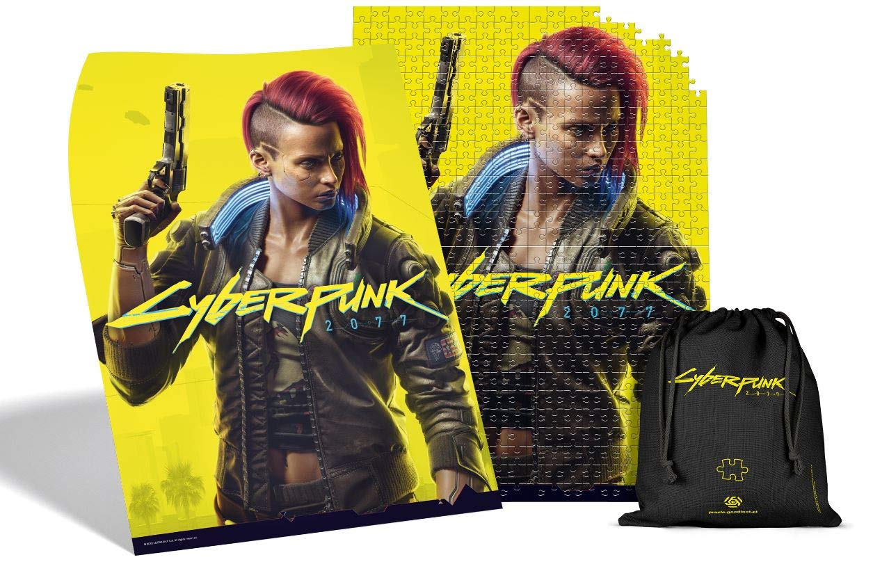 Good Loot Cyberpunk 2077 Female V - 500 Pieces Jigsaw Puzzle 34cm x 48cm | Includes Poster and Bag | Game Artwork for Adults and Teenagers, (1062437) 500 pcs Cyberpunk 2077 Female V