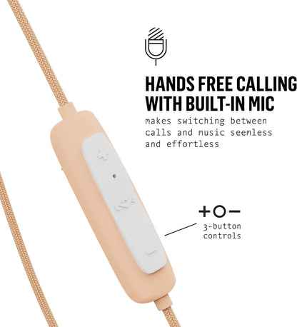 House of Marley Smile Jamaica Wireless 2 In-Ear Headphones - Noise Isolating Bluetooth Earphones, 9 Hours Playtime, w/Quick Charge, IPX-4 Waterproof, Microphone, FSC Certified Wood