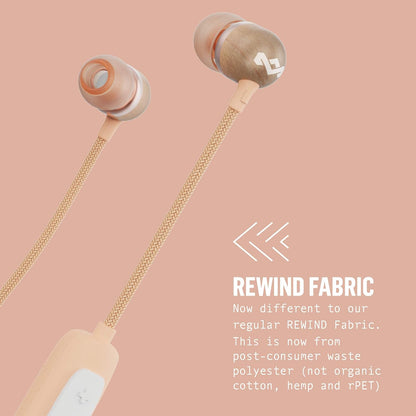 House of Marley Smile Jamaica Wireless 2 In-Ear Headphones - Noise Isolating Bluetooth Earphones, 9 Hours Playtime, w/Quick Charge, IPX-4 Waterproof, Microphone, FSC Certified Wood