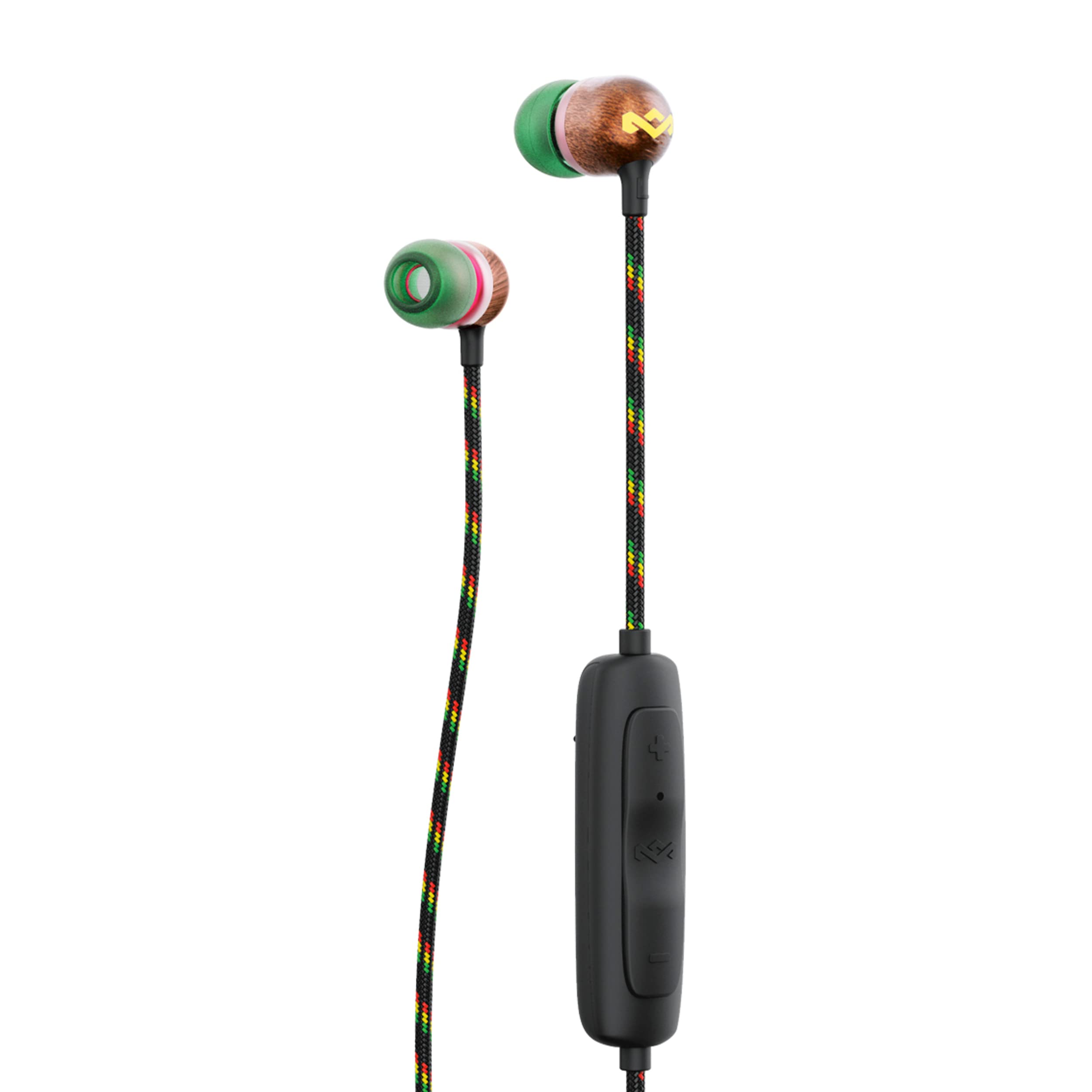 House of Marley Smile Jamaica Wireless 2 In-Ear Headphones - Noise Isolating Bluetooth Earphones, 9 Hours Playtime, w/ Quick Charge, IPX-4 Waterproof, Microphone, FSC Certified Wood