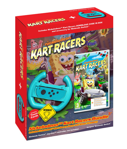 Nickelodeon Kart Racers Bundle + Wheel Accessory Nintendo Switch Game  (Nintendo Switch